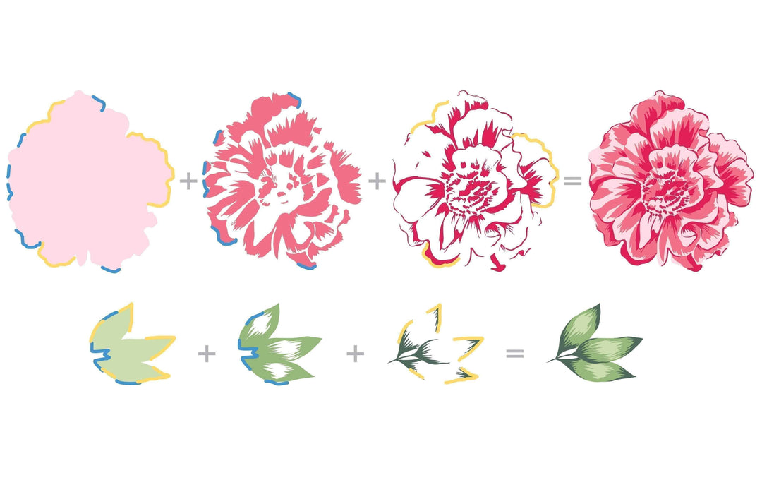 Altenew Build-A-Flower Set Build-A-Flower: Camellia Layering Stamp & Die Set
