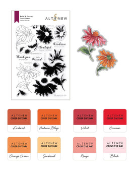 Altenew Build-A-Flower Set Build-A-Flower: Coneflower Layering Stamp & Die Set & Ink Bundle