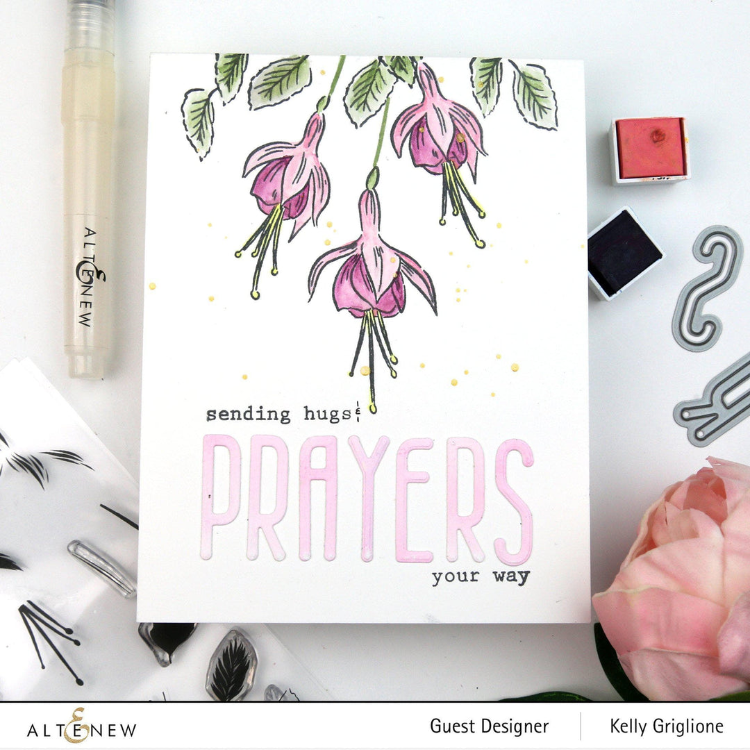 Altenew Build-A-Flower Set Build-A-Flower: Fuchsia Layering Stamp & Die Set & Ink Bundle
