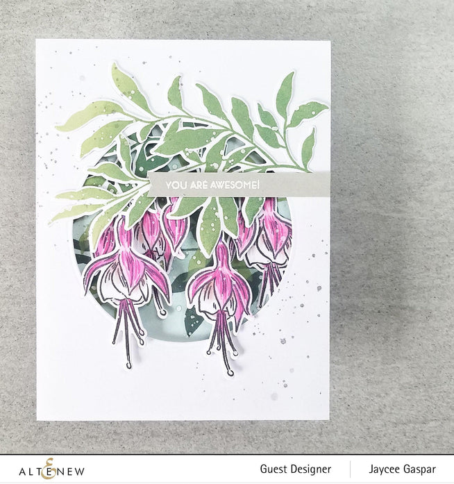 Altenew Build-A-Flower Set Build-A-Flower: Fuchsia Layering Stamp & Die Set & Ink Bundle