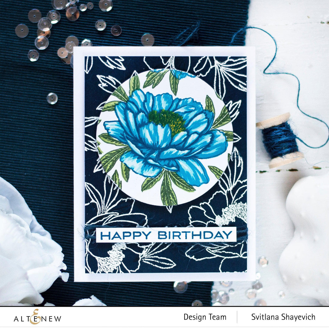 Altenew Build-A-Flower Set Build-A-Flower: Hawaiian Coral Layering Stamp & Die Set & Ink Bundle