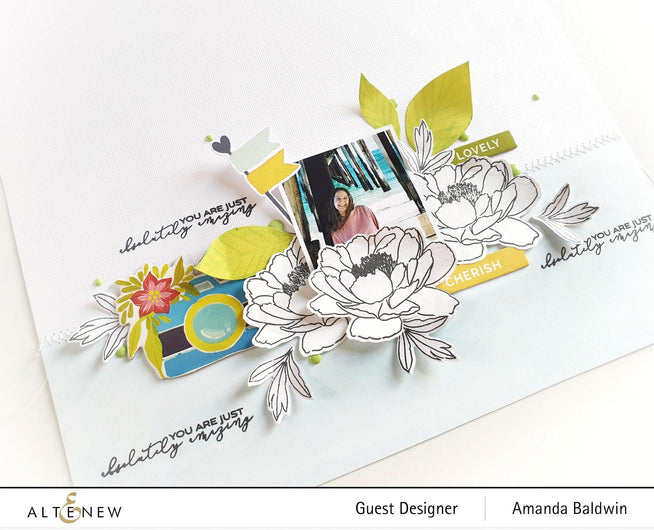 Altenew Build-A-Flower Set Build-A-Flower: Hawaiian Coral Layering Stamp & Die Set & Ink Bundle