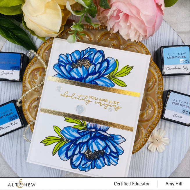 Altenew Build-A-Flower Set Build-A-Flower: Hawaiian Coral Layering Stamp & Die Set & Ink Bundle