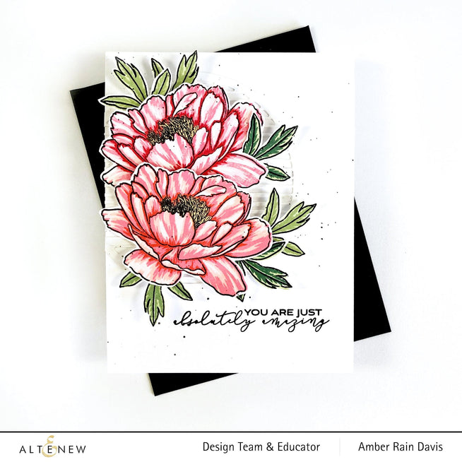 Altenew Build-A-Flower Set Build-A-Flower: Hawaiian Coral Layering Stamp & Die Set & Ink Bundle