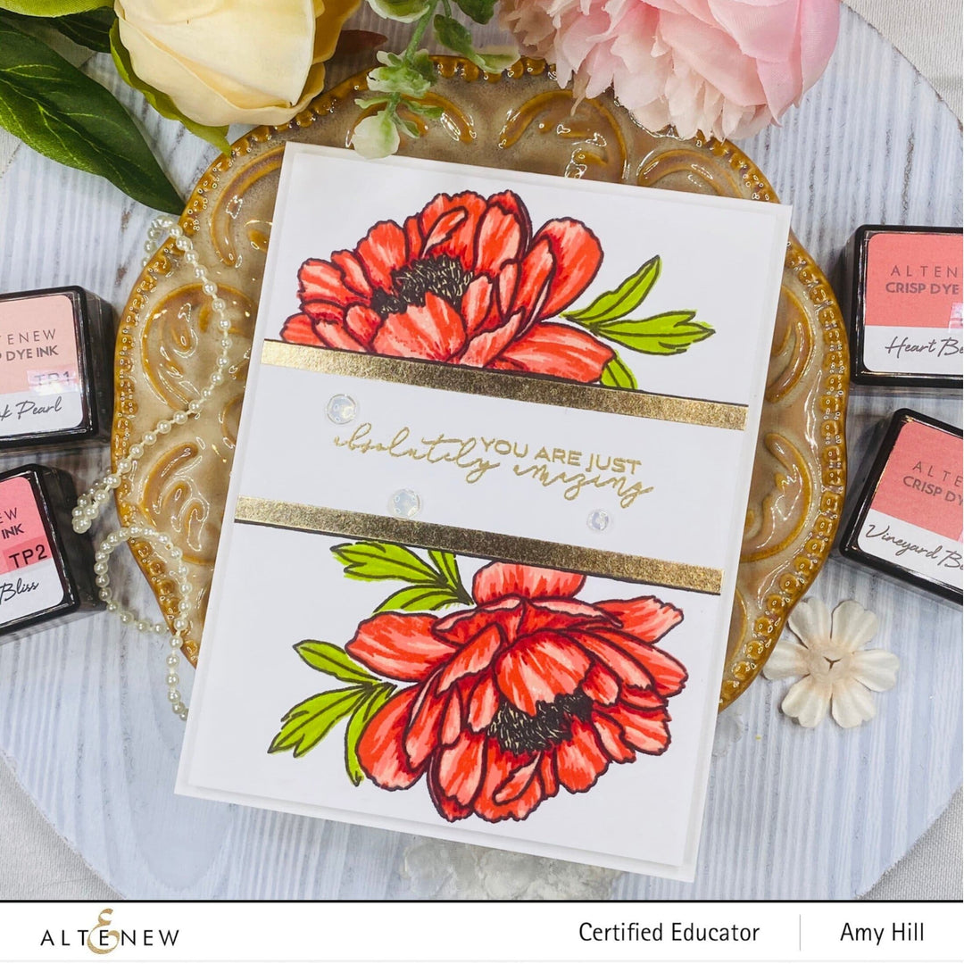 Altenew Build-A-Flower Set Build-A-Flower: Hawaiian Coral Layering Stamp & Die Set & Ink Bundle