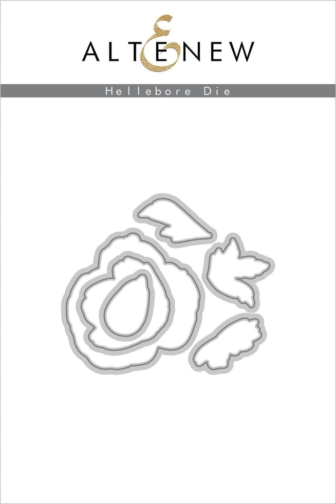 Altenew Build-A-Flower Set Z - Build-A-Flower: Hellebore Layering Stamp & Die Set & Ink Bundle