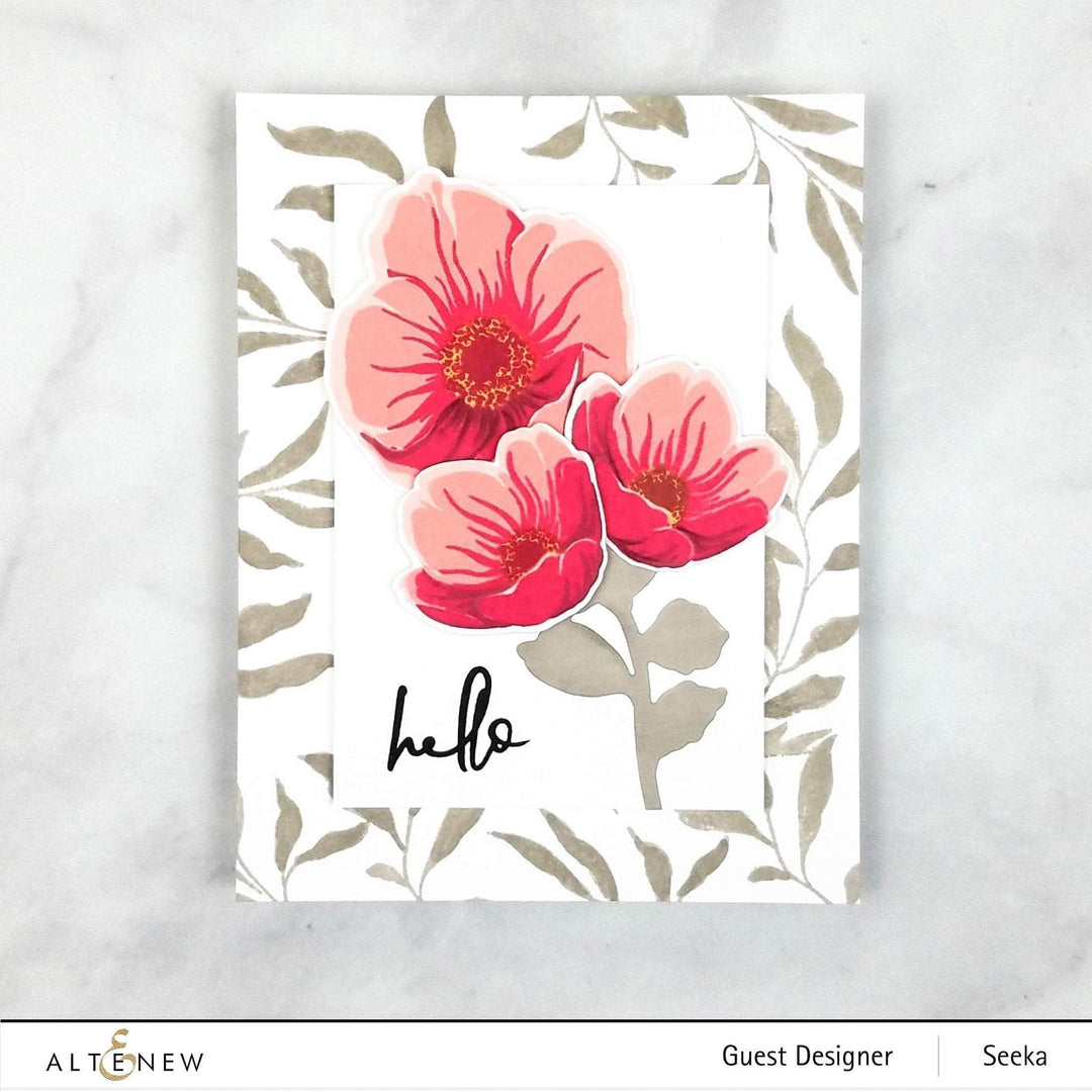 Altenew Build-A-Flower Set Z - Build-A-Flower: Hellebore Layering Stamp & Die Set & Ink Bundle