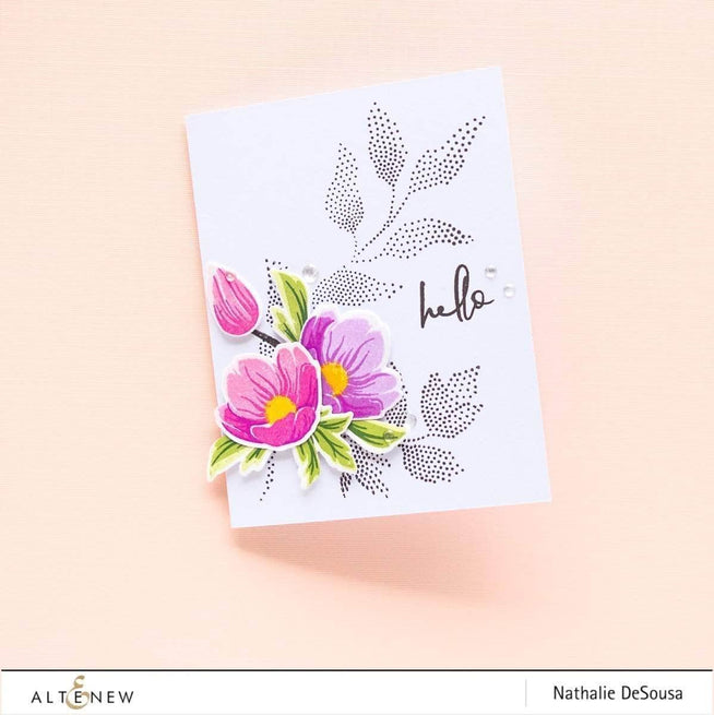 Altenew Build-A-Flower Set Z - Build-A-Flower: Hellebore Layering Stamp & Die Set & Ink Bundle