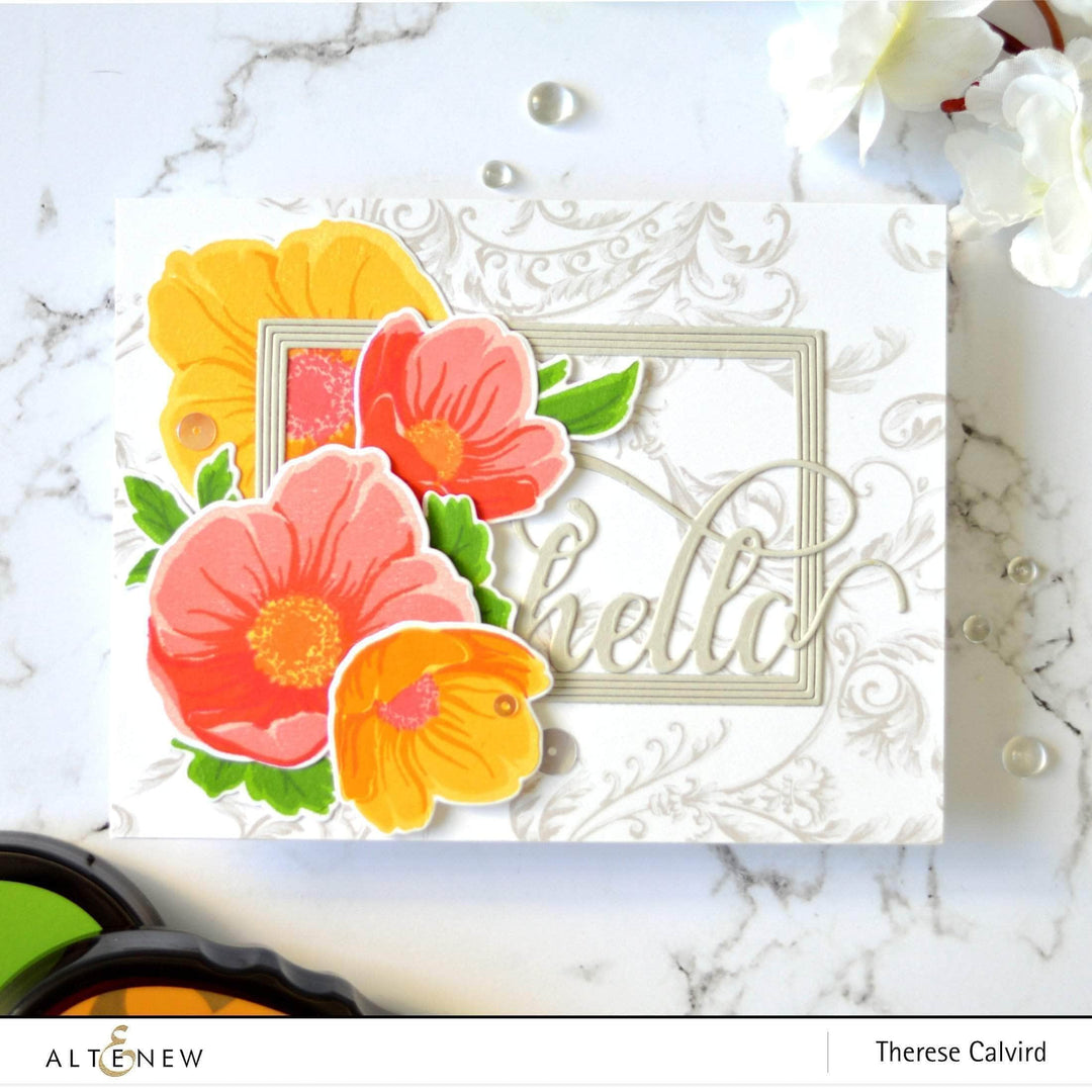 Altenew Build-A-Flower Set Z - Build-A-Flower: Hellebore Layering Stamp & Die Set & Ink Bundle