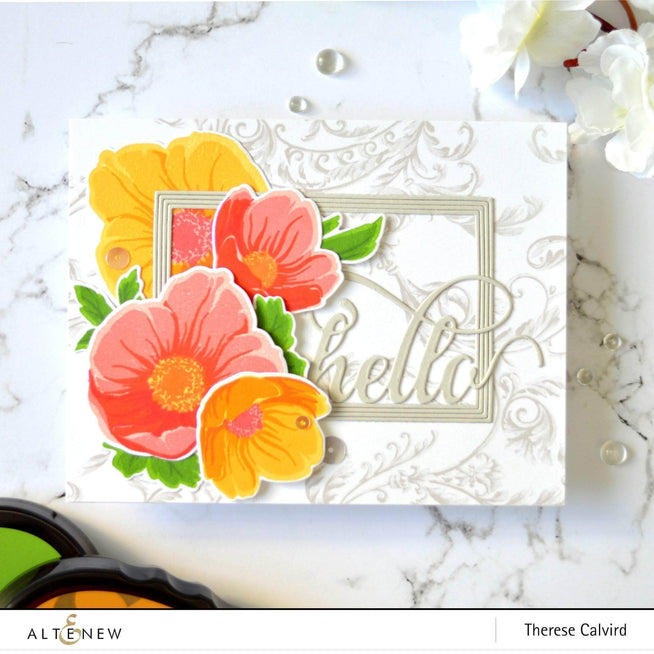 Altenew Build-A-Flower Set Z - Build-A-Flower: Hellebore Layering Stamp & Die Set & Ink Bundle