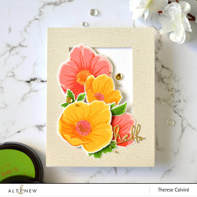 Altenew Build-A-Flower Set Z - Build-A-Flower: Hellebore Layering Stamp & Die Set & Ink Bundle