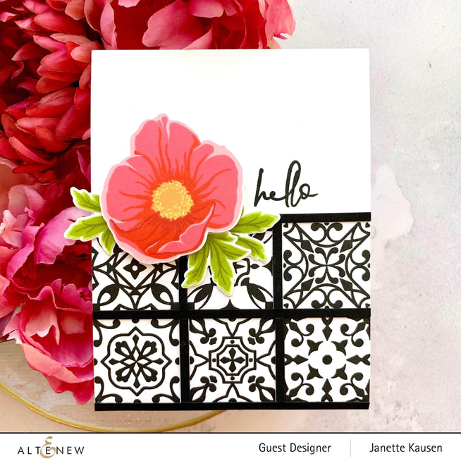 Altenew Build-A-Flower Set Z - Build-A-Flower: Hellebore Layering Stamp & Die Set & Ink Bundle