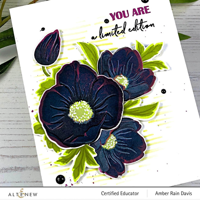 Altenew Build-A-Flower Set Z - Build-A-Flower: Hellebore Layering Stamp & Die Set & Ink Bundle