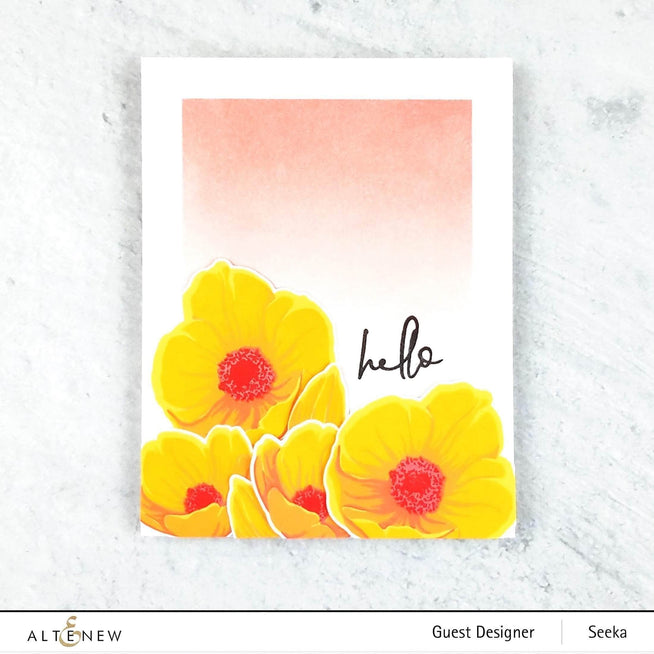 Altenew Build-A-Flower Set Z - Build-A-Flower: Hellebore Layering Stamp & Die Set & Ink Bundle