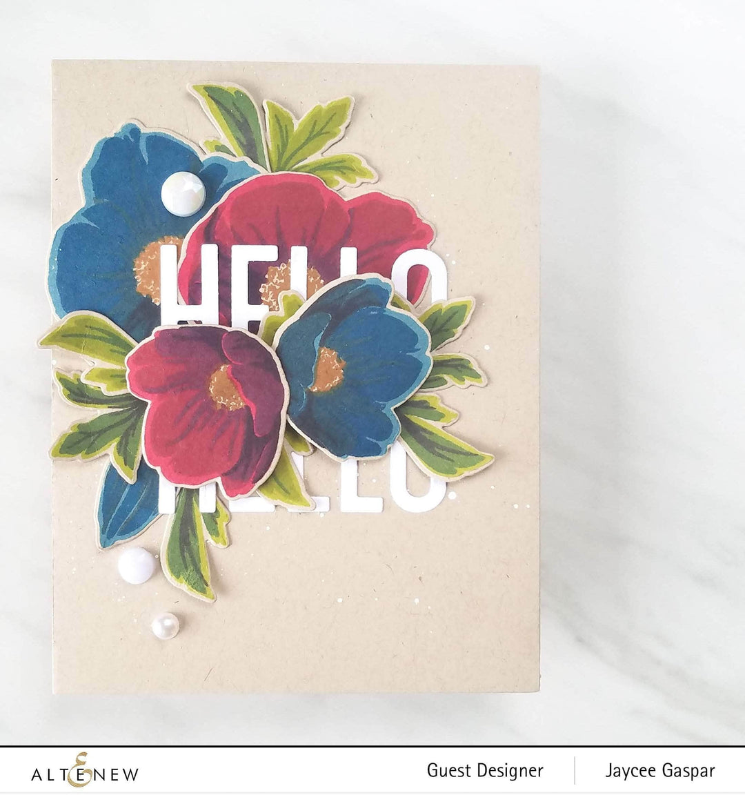 Altenew Build-A-Flower Set Z - Build-A-Flower: Hellebore Layering Stamp & Die Set & Ink Bundle