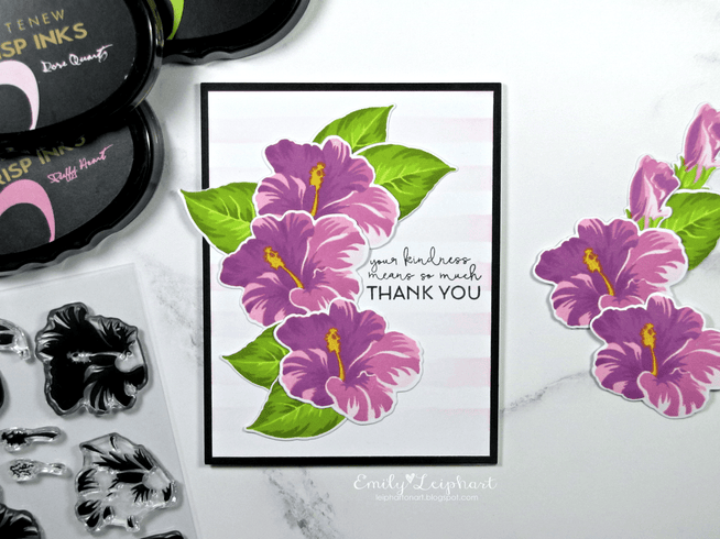 Altenew Build-A-Flower Set Z - Build-A-Flower: Hibiscus Layering Stamp & Die Set & Ink Bundle