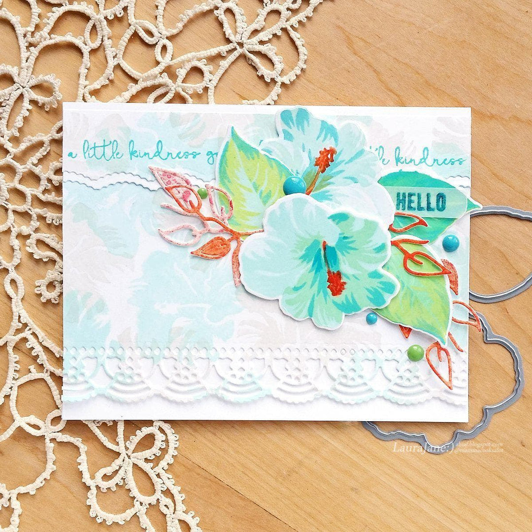 Altenew Build-A-Flower Set Z - Build-A-Flower: Hibiscus Layering Stamp & Die Set & Ink Bundle
