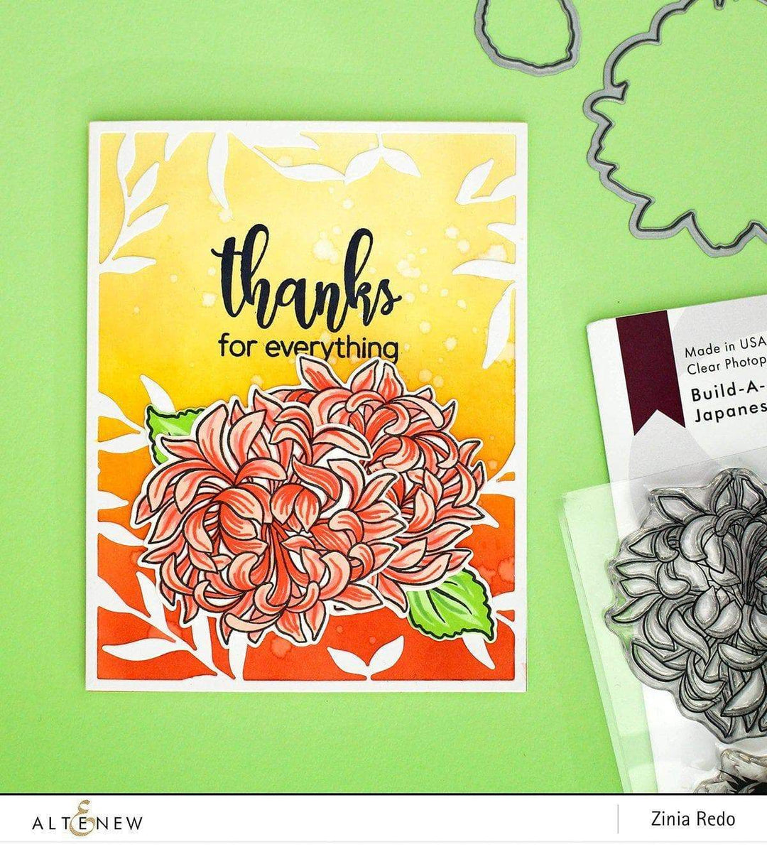 Altenew Build-A-Flower Set Build-A-Flower: Japanese Mum Layering Stamp & Die Set & Ink Bundle