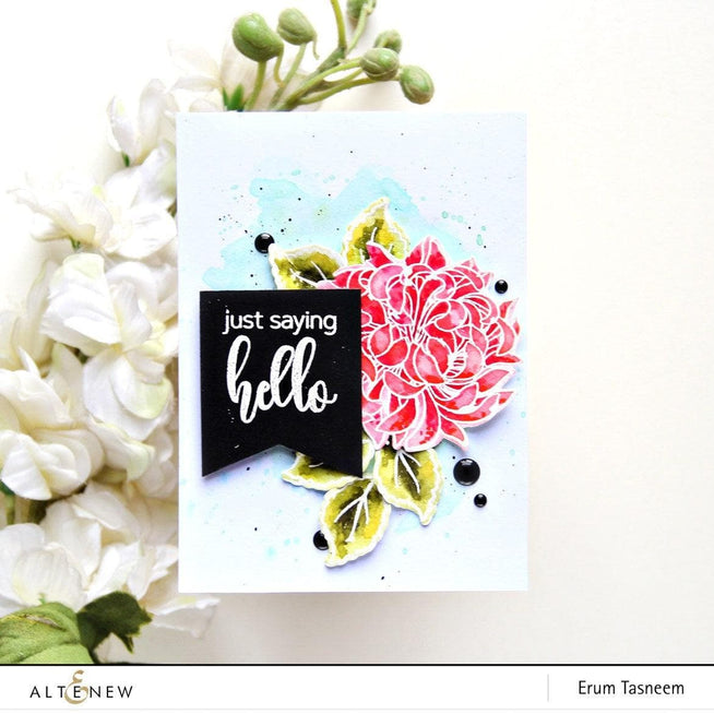 Altenew Build-A-Flower Set Build-A-Flower: Japanese Mum Layering Stamp & Die Set & Ink Bundle