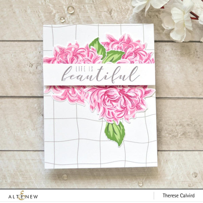 Altenew Build-A-Flower Set Build-A-Flower: Japanese Mum Layering Stamp & Die Set & Ink Bundle