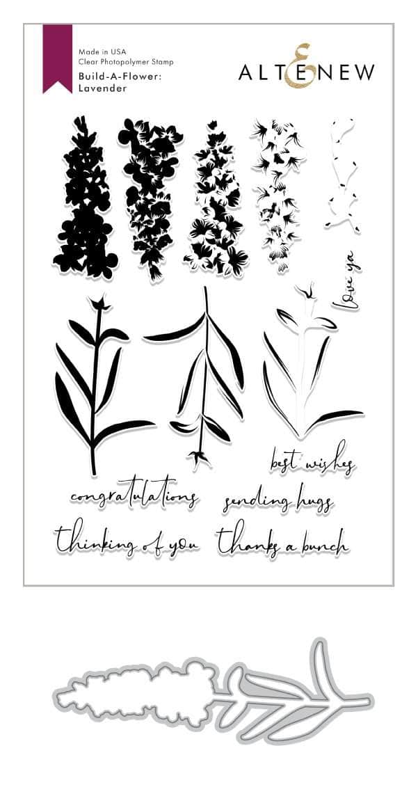 Altenew Build-A-Flower Set Z - Build-A-Flower: Lavender Layering Stamp & Die Set
