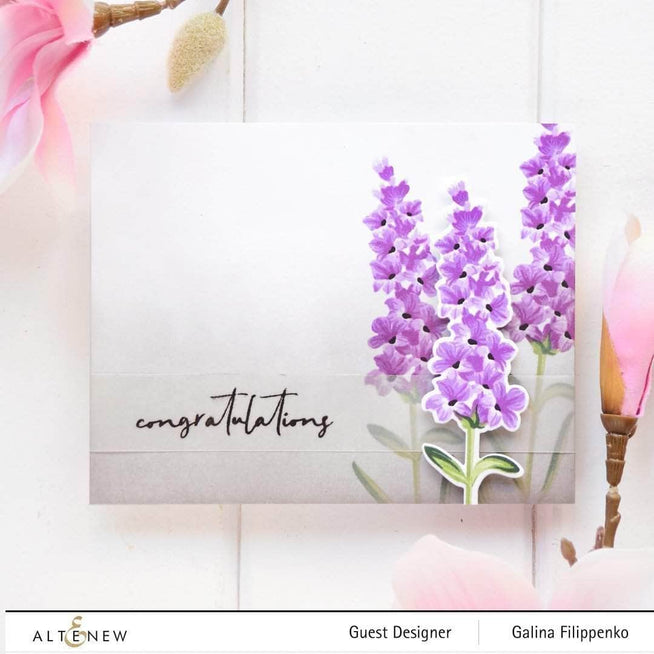 Altenew Build-A-Flower Set Z - Build-A-Flower: Lavender Layering Stamp & Die Set