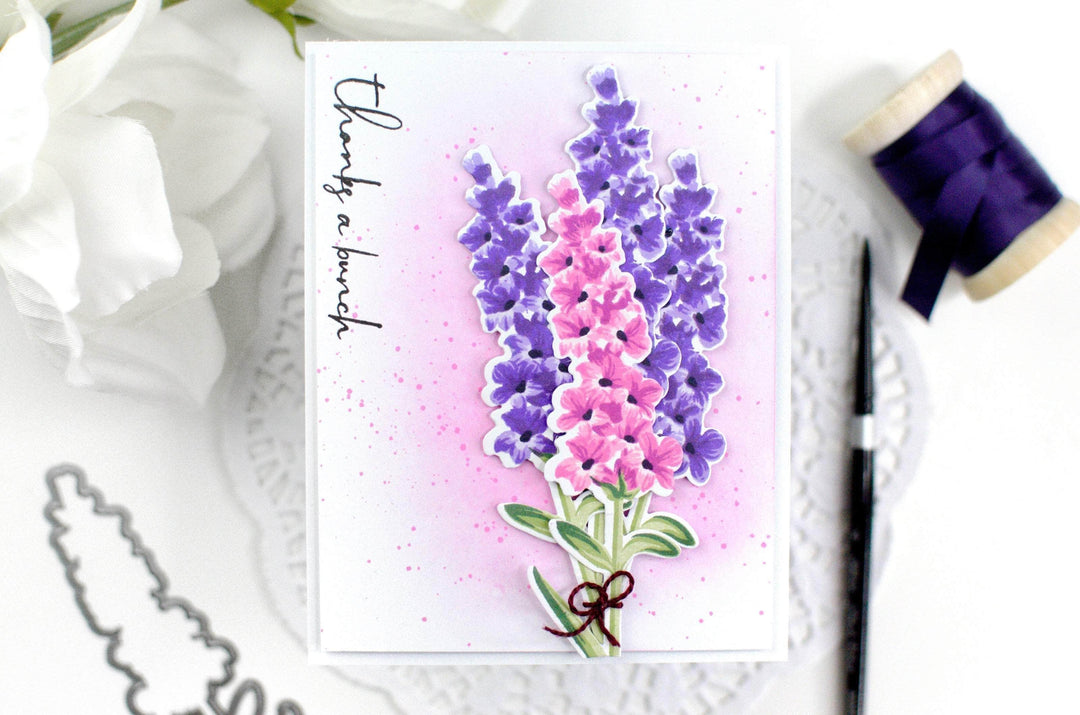 Altenew Build-A-Flower Set Z - Build-A-Flower: Lavender Layering Stamp & Die Set