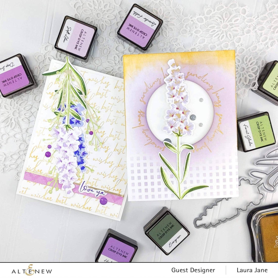 Altenew Build-A-Flower Set Build-A-Flower: Lavender Layering Stamp & Die Set & Ink Bundle