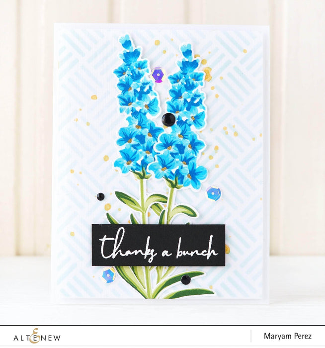 Altenew Build-A-Flower Set Build-A-Flower: Lavender Layering Stamp & Die Set & Ink Bundle
