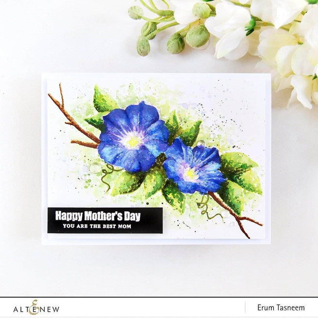 Altenew Build-A-Flower Set Z - Build-A-Flower: Morning Glory Layering Stamp & Die Set & Ink Bundle