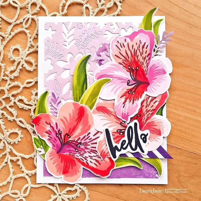 Altenew Build-A-Flower Set Z - Build-A-Flower: Peruvian Lily Layering Stamp & Die Set
