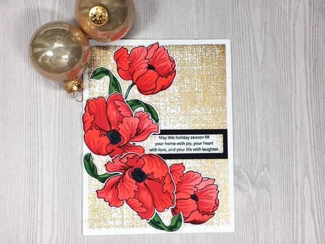 Altenew Build-A-Flower Set Build-A-Flower: Poppy Layering Stamp & Die Set & Ink Bundle