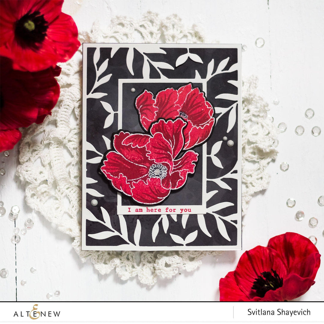 Altenew Build-A-Flower Set Build-A-Flower: Poppy Layering Stamp & Die Set & Ink Bundle