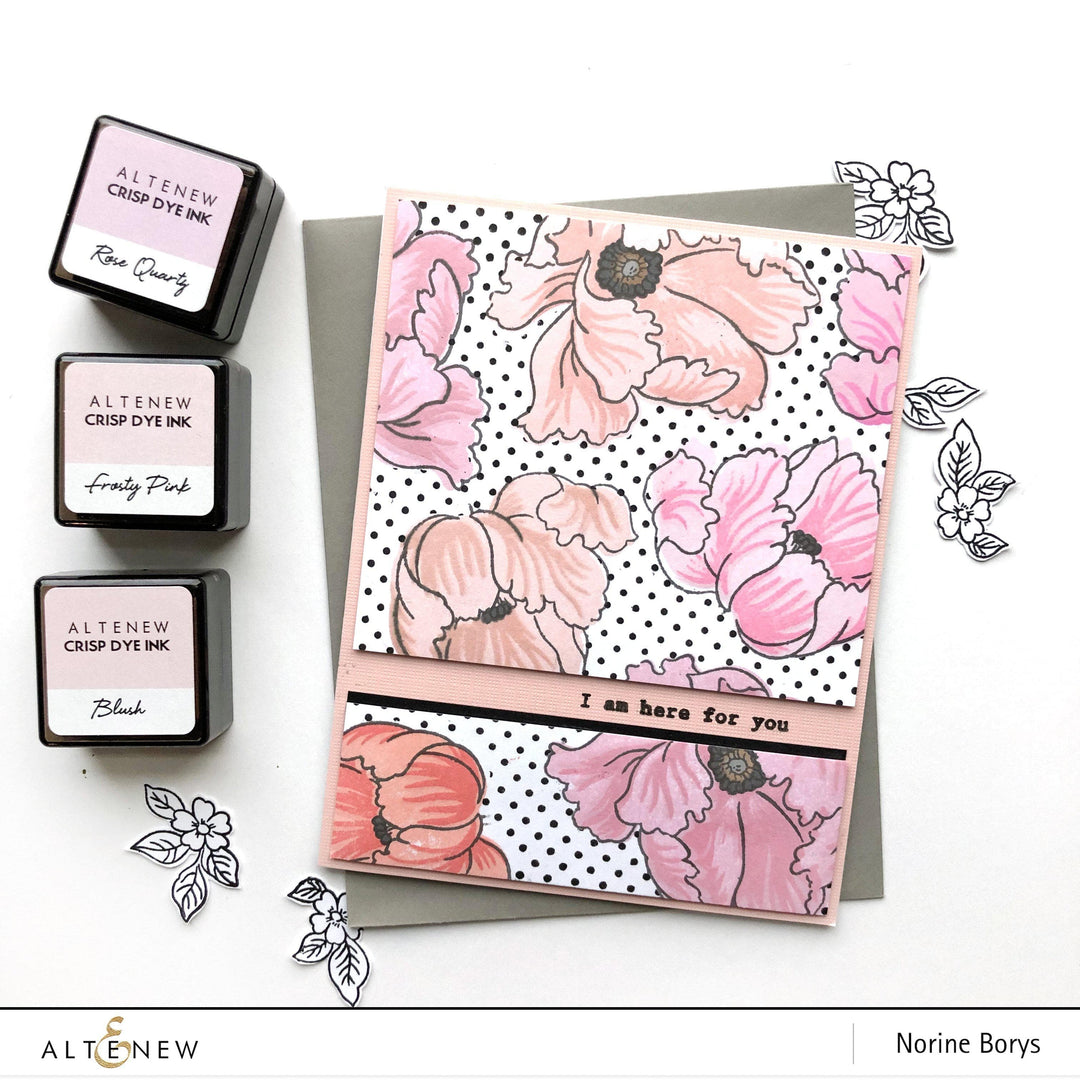Altenew Build-A-Flower Set Build-A-Flower: Poppy Layering Stamp & Die Set & Ink Bundle