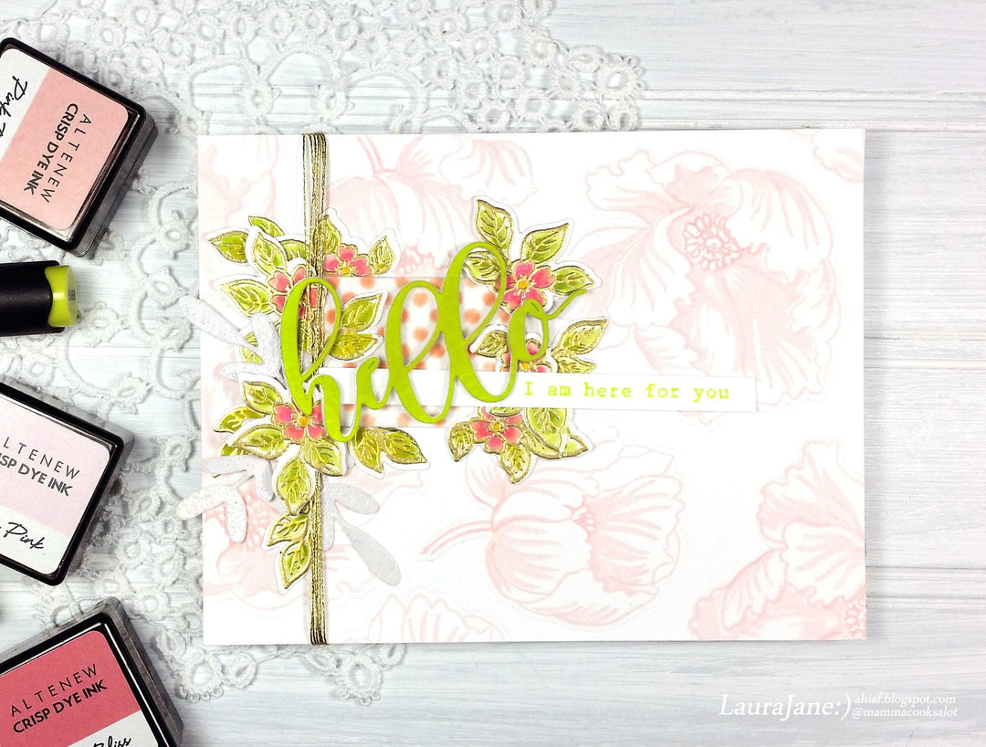 Altenew Build-A-Flower Set Build-A-Flower: Poppy Layering Stamp & Die Set & Ink Bundle