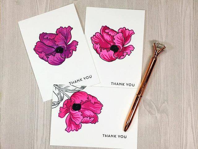 Altenew Build-A-Flower Set Build-A-Flower: Poppy Layering Stamp & Die Set & Ink Bundle