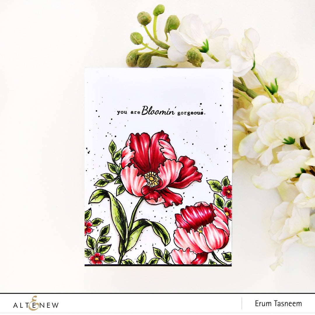 Altenew Build-A-Flower Set Build-A-Flower: Poppy Layering Stamp & Die Set & Ink Bundle