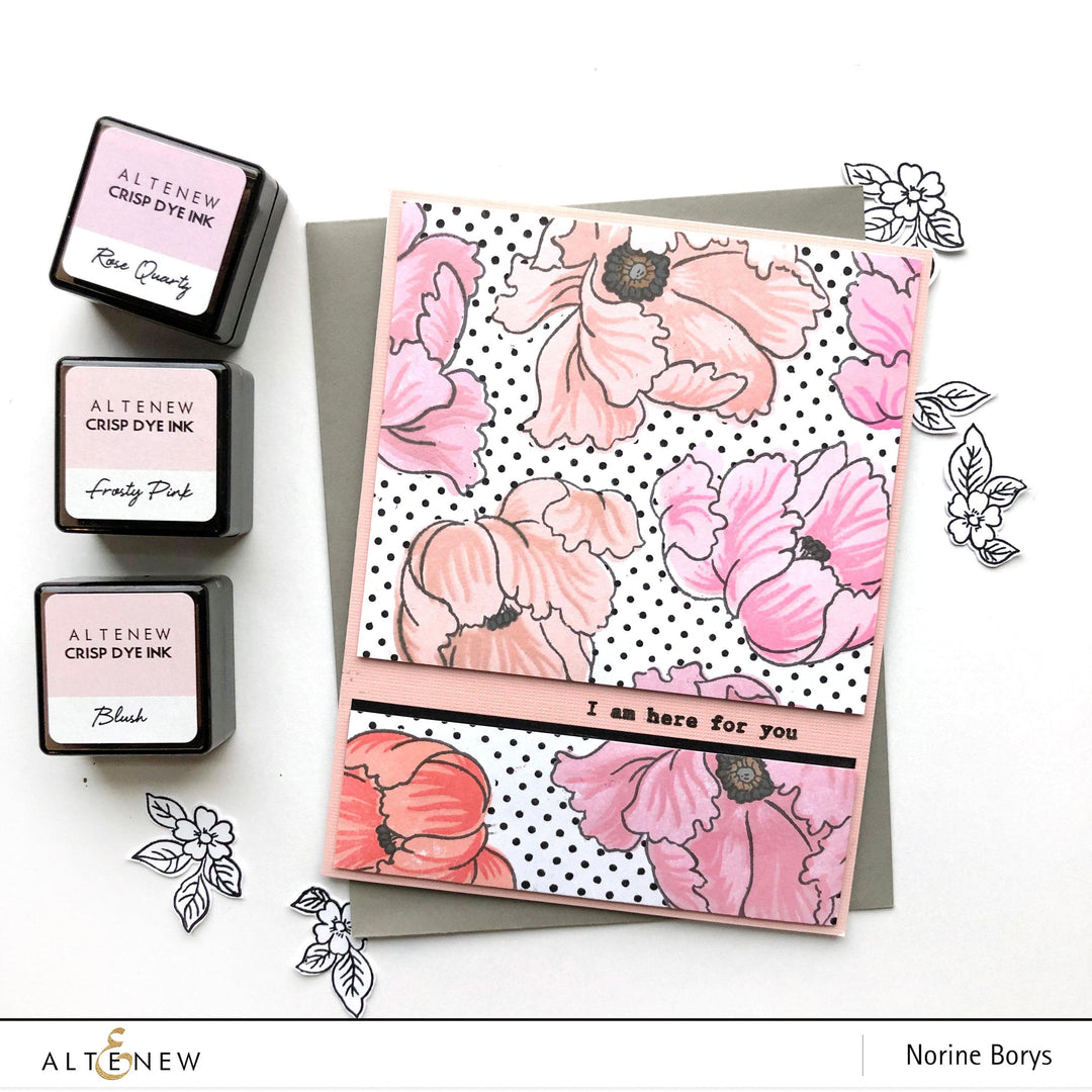 Altenew Build-A-Flower Set Build-A-Flower: Poppy Layering Stamp & Die Set & Ink Bundle