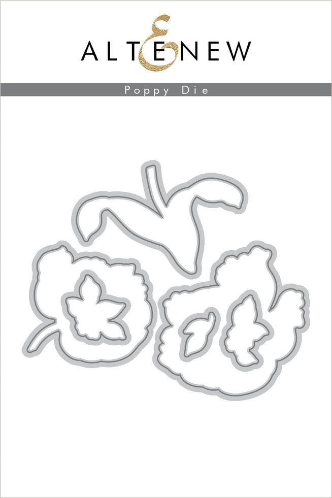 Altenew Build-A-Flower Set Build-A-Flower: Poppy Layering Stamp & Die Set & Ink Bundle