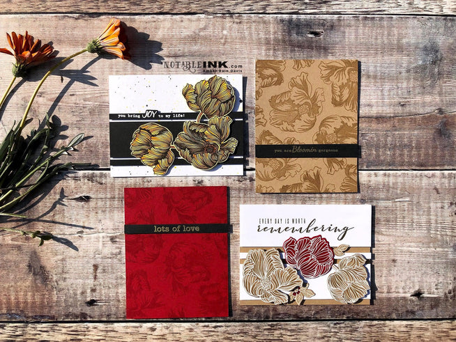 Altenew Build-A-Flower Set Build-A-Flower: Poppy Layering Stamp & Die Set & Ink Bundle