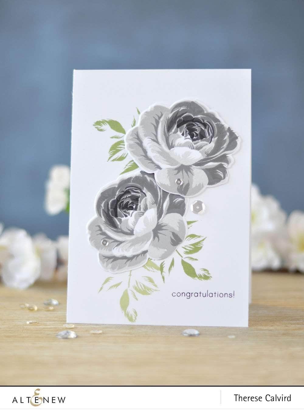 Altenew Build-A-Flower Set Build-A-Flower: Rose Layering Stamp & Die Set