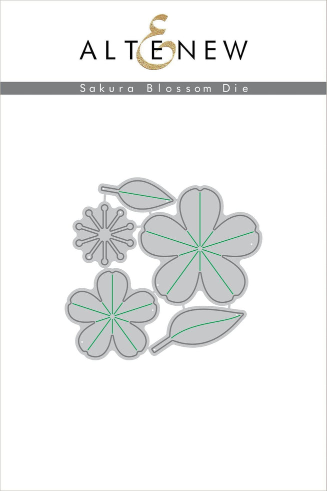 Altenew Build-A-Flower Set Build-A-Flower: Sakura Blossom Layering Stamp & Die Set & Ink Bundle