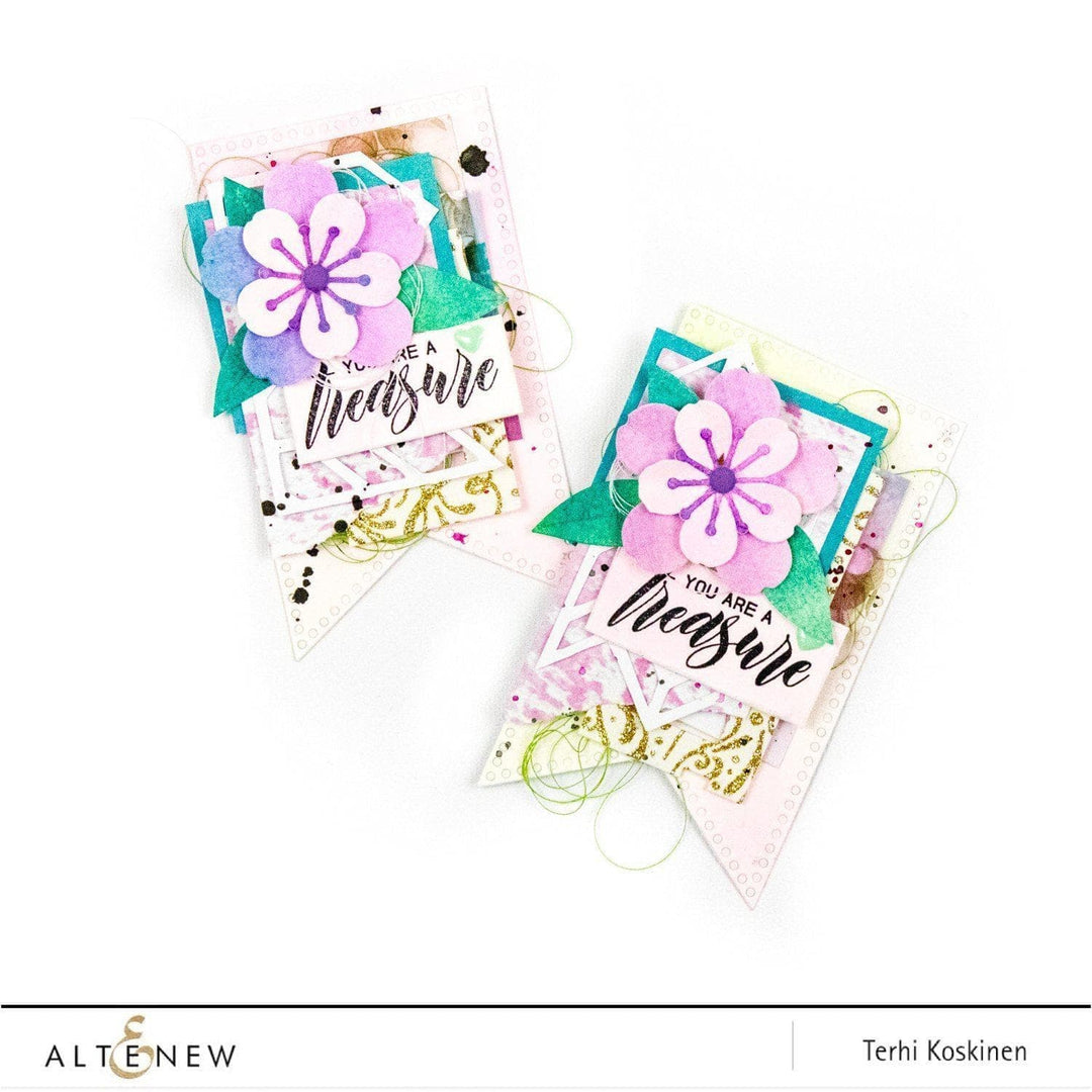 Altenew Build-A-Flower Set Build-A-Flower: Sakura Blossom Layering Stamp & Die Set & Ink Bundle