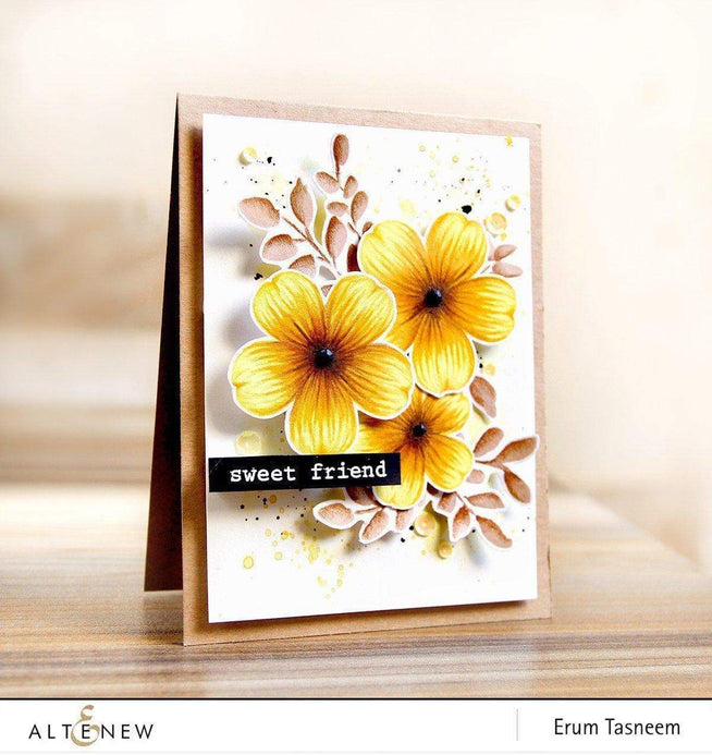 Altenew Build-A-Flower Set Build-A-Flower: Sakura Blossom Layering Stamp & Die Set & Ink Bundle