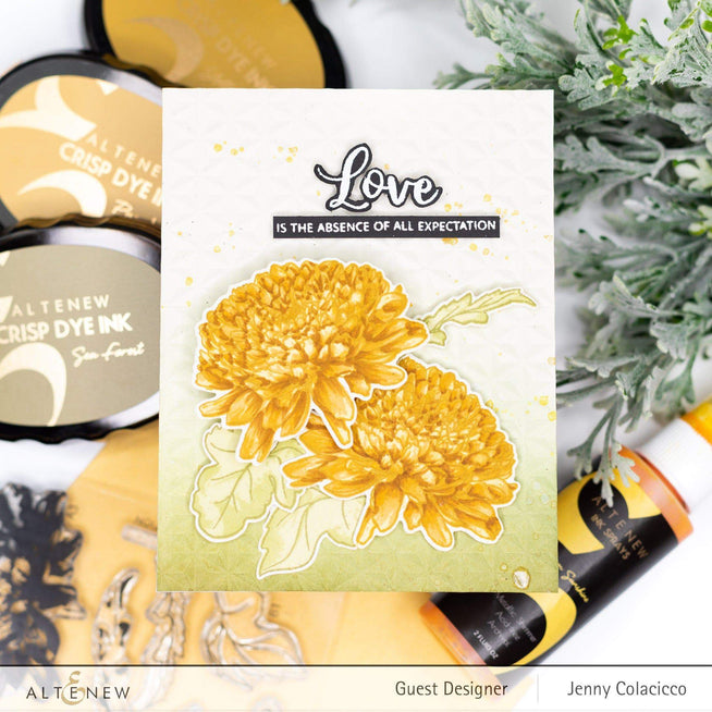 Altenew Build-A-Flower Set Build-A-Flower: Semi-Double Chrysanthemum Layering Stamp & Die Set & Ink Bundle