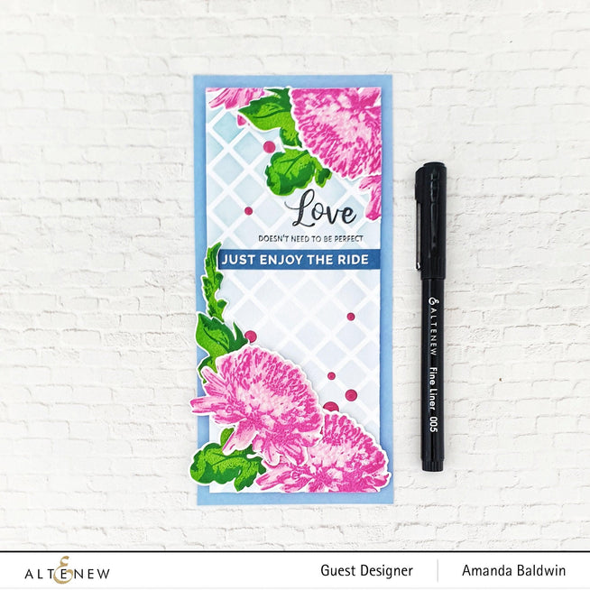 Altenew Build-A-Flower Set Build-A-Flower: Semi-Double Chrysanthemum Layering Stamp & Die Set & Ink Bundle