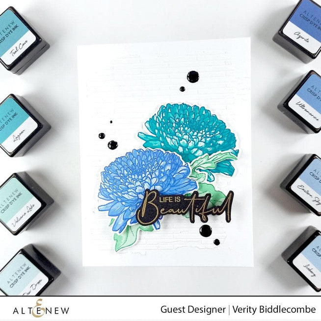 Altenew Build-A-Flower Set Build-A-Flower: Semi-Double Chrysanthemum Layering Stamp & Die Set & Ink Bundle