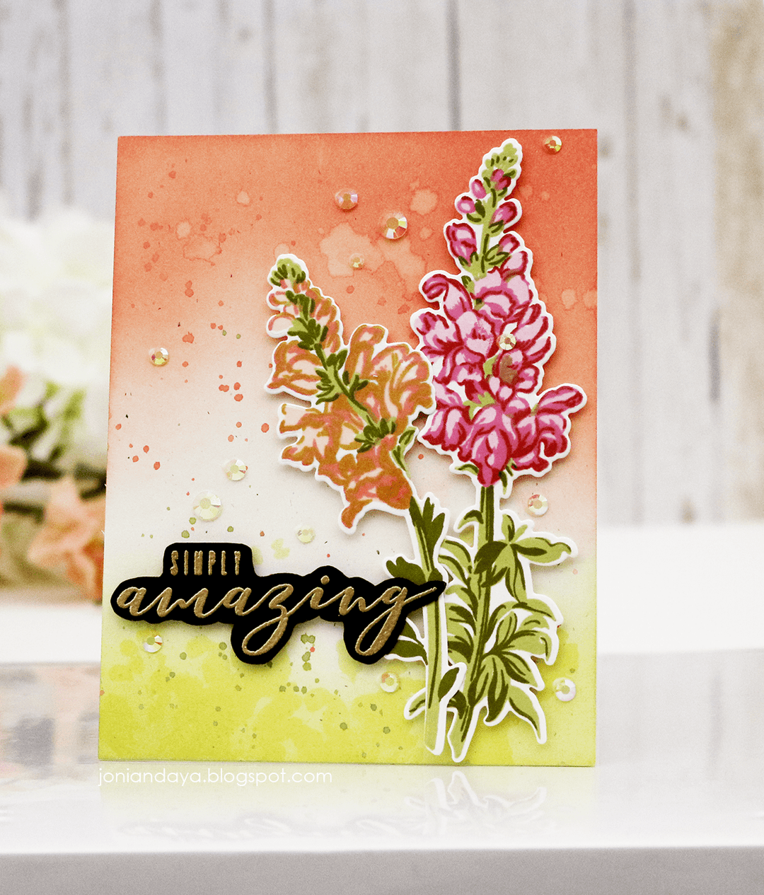 Altenew Build-A-Flower Set Build-A-Flower: Snapdragon Layering Stamp & Die Set & Ink Bundle