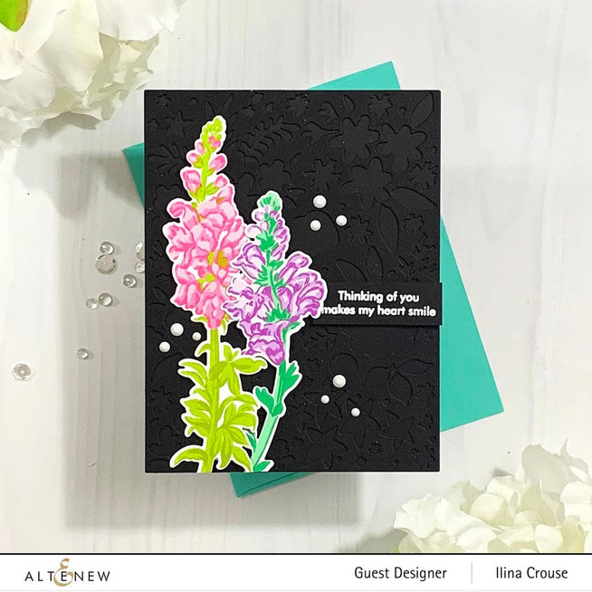 Altenew Build-A-Flower Set Build-A-Flower: Snapdragon Layering Stamp & Die Set & Ink Bundle