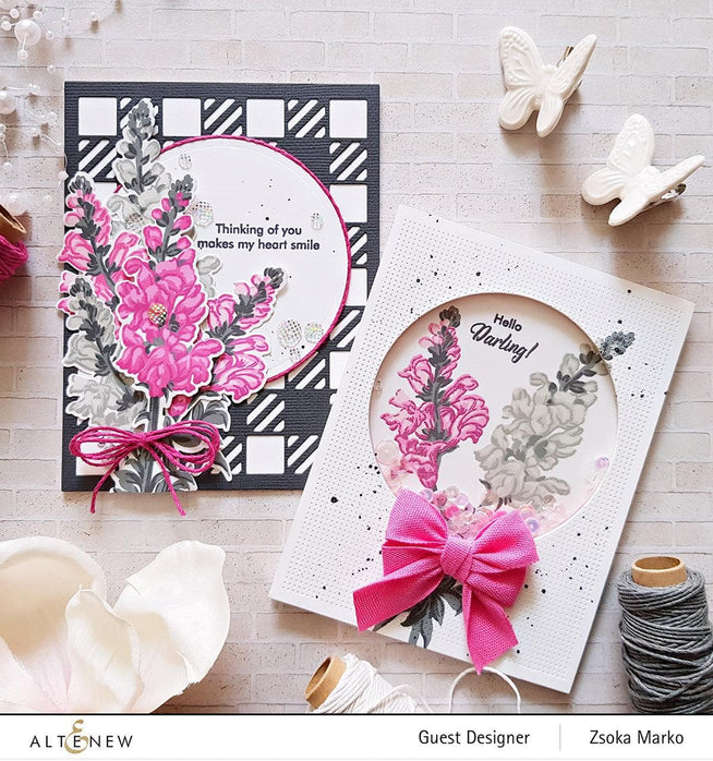 Altenew Build-A-Flower Set Build-A-Flower: Snapdragon Layering Stamp & Die Set & Ink Bundle